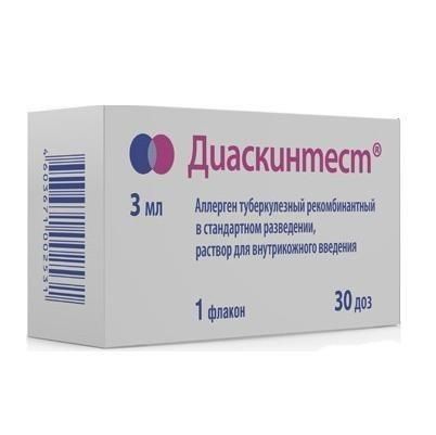 Диаскинтест р-р для п/кожн. введ. 0,1 мл/доза 30 доз 3 мл флакон 1шт. упак.