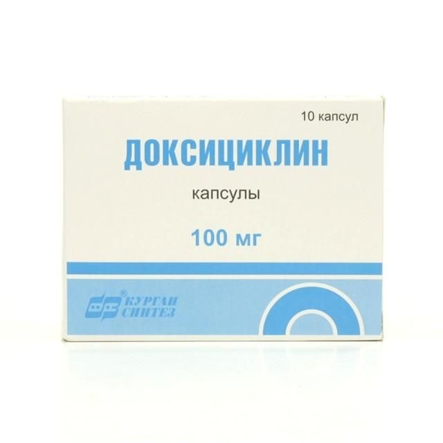 Доксициклин 100мг капс. х10 (r)