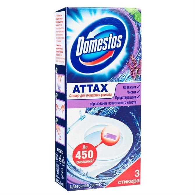 Domestos Стикер для очищения унитаза Цветочная свежесть