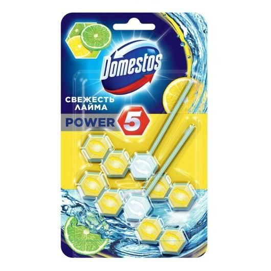 Domestos Туалетный блок Power 5 свежесть лайма Дуо 2х55гр