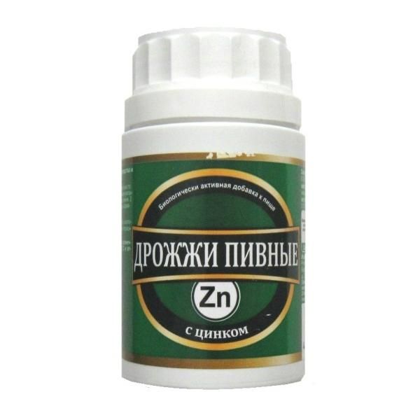 Дрожжи пивные с цинком таблетки 100 шт. упак. Дрожжи пивные с цинком таблетки 100 шт. упак.