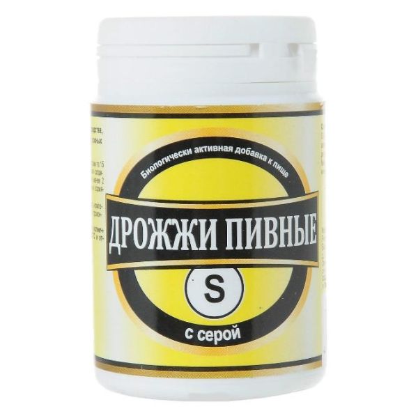 Дрожжи пивные с серой таблетки 100 шт. Дрожжи пивные с серой таблетки 100 шт.