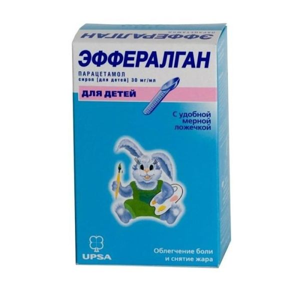 Эффералган сироп для детей 30 мг/мл 90 мл Эффералган сироп для детей 30 мг/мл 90 мл