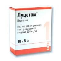 Луцетам ампулы 1 г, 5 мл, 10 шт. Луцетам ампулы 1 г, 5 мл, 10 шт.