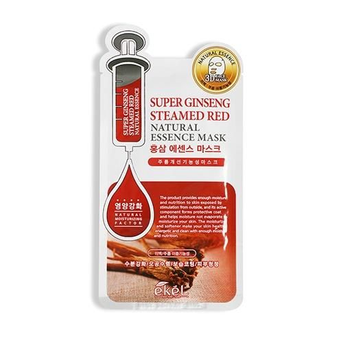 Ekel Маска с экстрактом красного женьшеня Ginseng Steamed Red Natural Essence Mask 3D 25 г