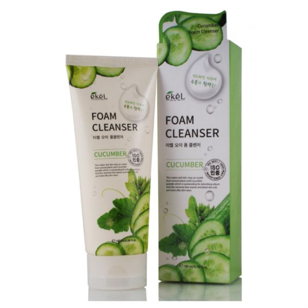 Ekel Пенка для умывания с экстрактом огурца Cucumber Foam Cleanser 180 мл