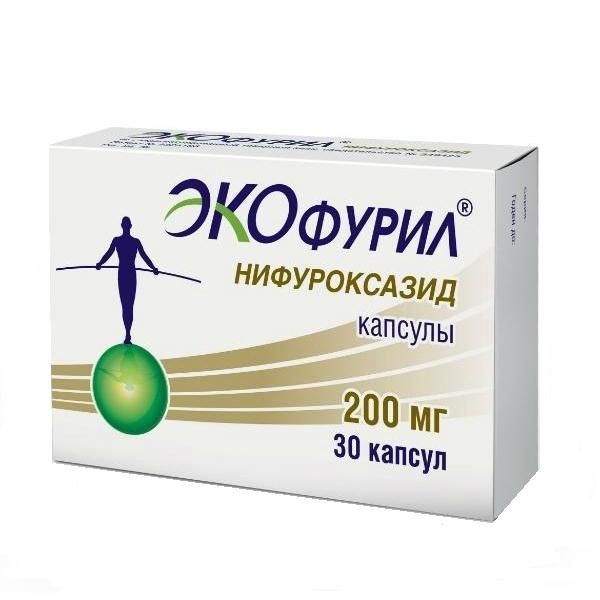 Экофурил капсулы 200 мг 30 шт Экофурил капсулы 200 мг 30 шт