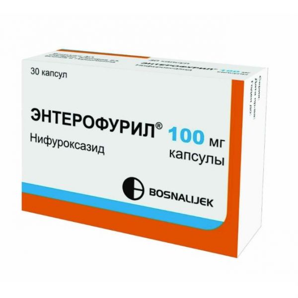 Энтерофурил капсулы 100 мг, 30 шт. Энтерофурил капсулы 100 мг, 30 шт.