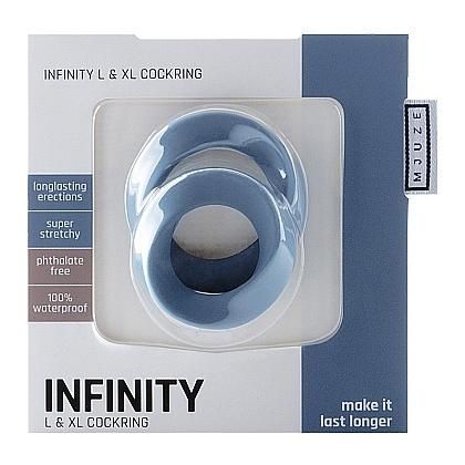 Эрекционное кольцо Infinity L and XL Blue 2 шт.