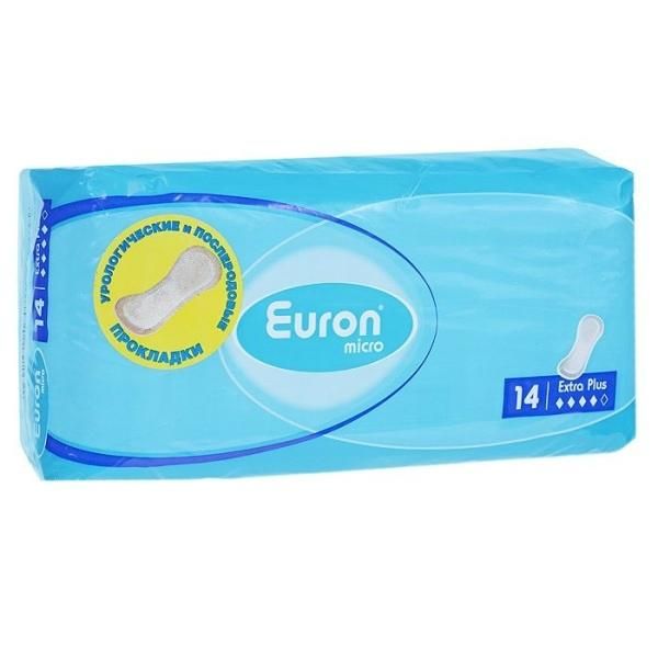 Euron Micro Extra Plus прокладки послеродовые урологические инд.уп. 14 шт.