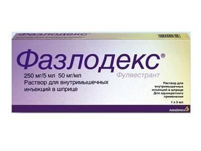 Фазлодекс раствор для в/мыш. введ. 250 мг/5 мл 5 мл шприц 2 шт.