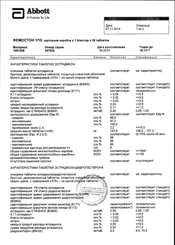 Фемостон конти таблетки покрыт.плен.об. 28 шт.