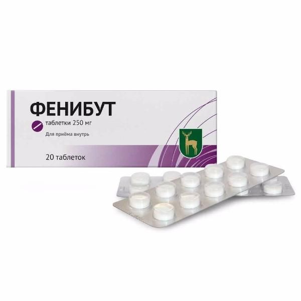 Фенибут таблетки 250 мг, 20 шт. Фенибут таблетки 250 мг, 20 шт.