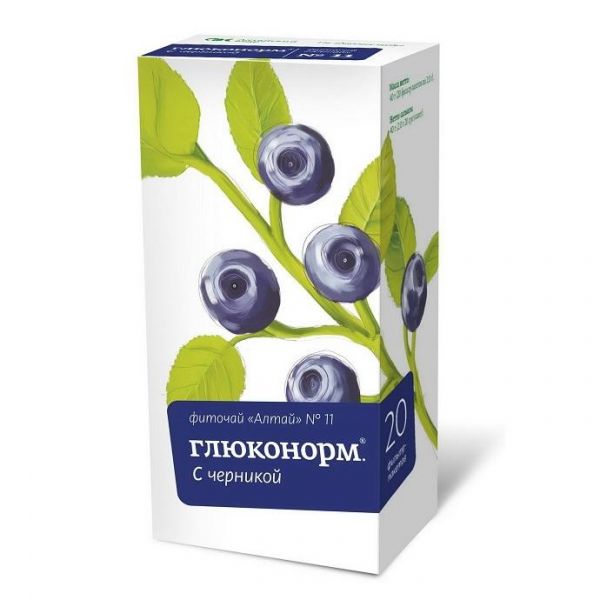 Фиточай Алтай №11 глюконорм черника, фильтрпакетики, 20 шт. Фиточай Алтай №11 глюконорм черника, фильтрпакетики, 20 шт.