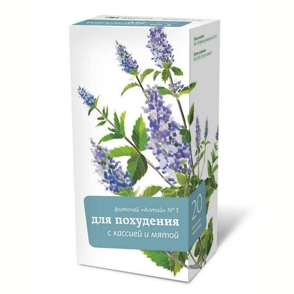 Фиточай Алтай №3 для похудения кассия и мята, фильтрпакетики, 20 шт. Фиточай Алтай №3 для похудения кассия и мята, фильтрпакетики, 20 шт.