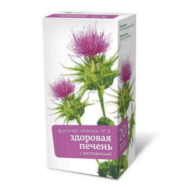 Фиточай Алтай №8 здоровая печень расторопша, фильтрпакетики, 20 шт. Фиточай Алтай №8 здоровая печень расторопша, фильтрпакетики, 20 шт.