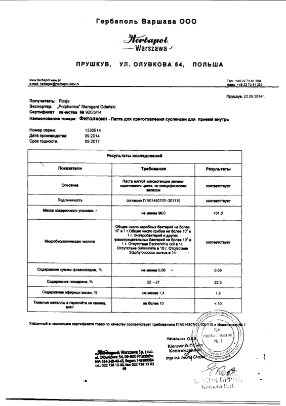 Фитолизин паста, 100 г