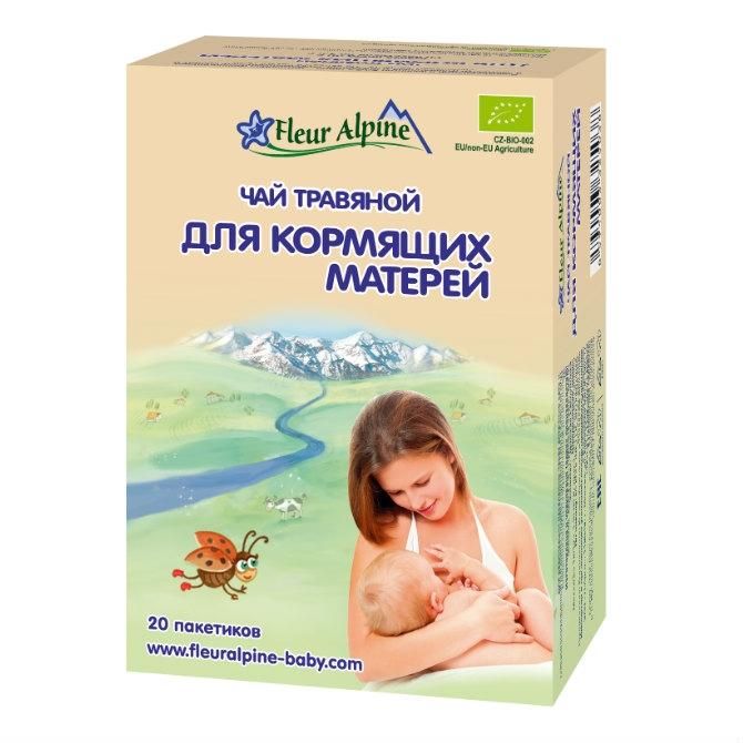 Флер Альпин (Fleur Alpine) Органик набор чай травяной для кормящих матерей 30г+вкладыши для груди Pigeon 1 уп.