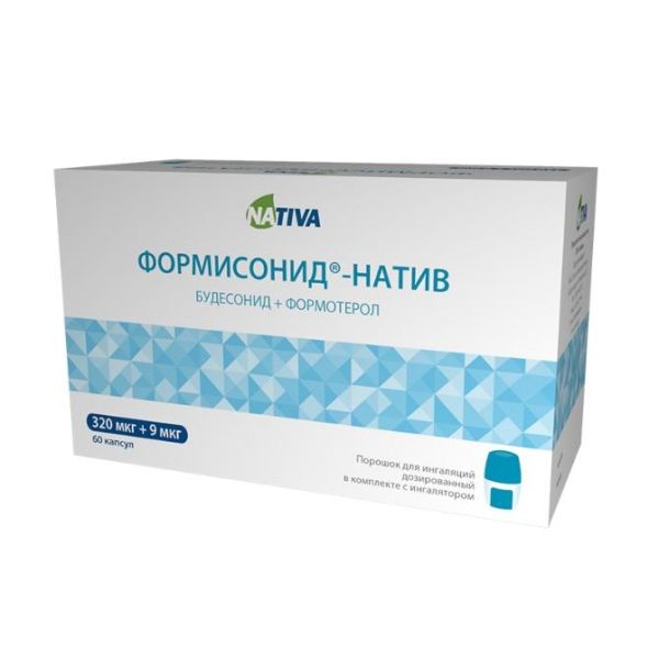 Формисонид-натив порошок для ингаляций дозированный 320 мкг + 9 мкг/доза 60 шт.
