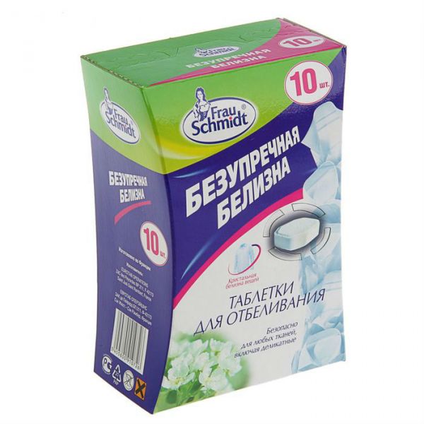 Frau Schmidt Таблетки для отбеливания Безупречная белизна 10 таблеток Frau Schmidt Таблетки для отбеливания Безупречная белизна 10 таблеток