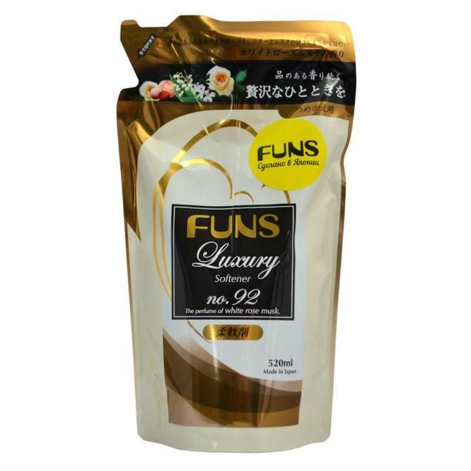 Funs кондиционер парфюмированный для белья с ароматом белой мускусной розы 520 мл запасной блок
