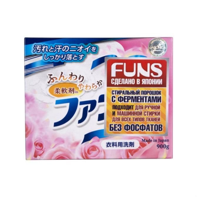 Funs порошок стиральный для всех типов тканей с цветочным ароматом 900 г