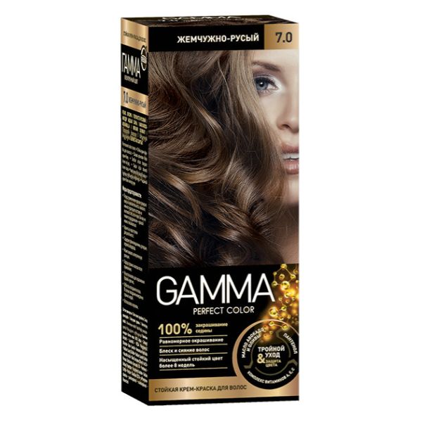 Gamma Perfect color Крем-краска для волос 7.0 жемчужно-русый