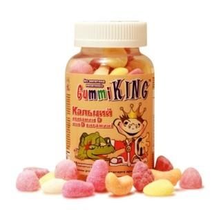 Гамми Кинг (Gummi King) Кальций и витамин D драже жевательные детские от 2-х лет 60 шт.