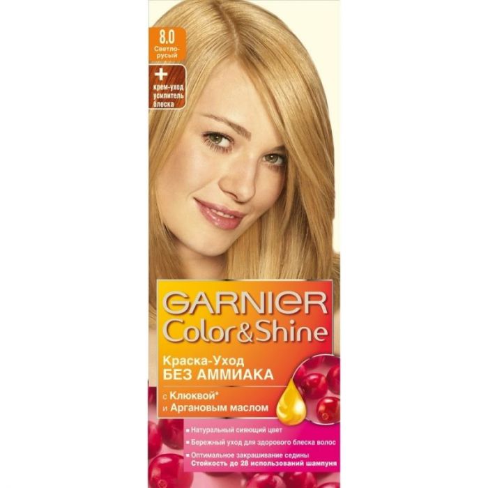 Garnier Color&amp;Shine Краска для волос 8.0 Светло-русый 110мл