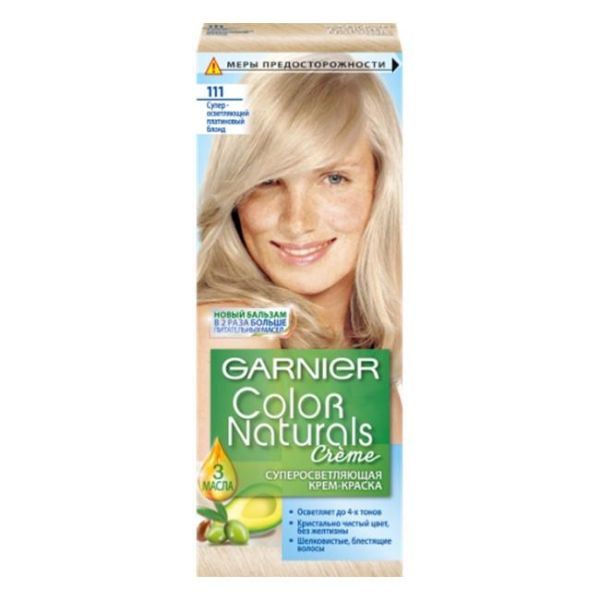 Garnier Color Naturals Краска для волос 111 Супер осветляющий платиновый блонд 110мл