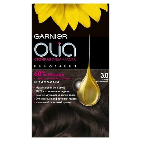 Garnier Olia Краска для волос 3.0 Темно-каштановый 160мл 3.0 Темно-каштановый 160мл