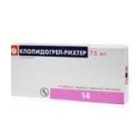 Клопидогрел-рихтер таб. п/о плён. 75мг №14