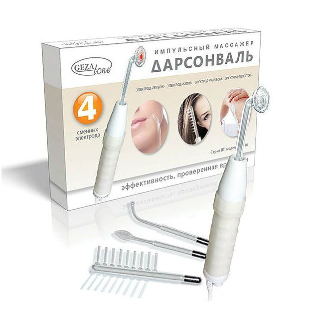 Gezatone Дарсонваль Biolift4 118 импульсный массажор c 4 сменными насадками 1 шт.