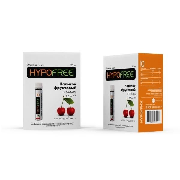 ГипоФри (HypoFree) напиток фруктовый вкус вишни 1 XE 10 г глюкозы 10 шт.
