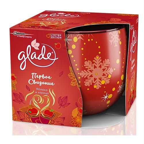 Glade Ароматизированная свеча Первое Свидание Яблоко и Корица 120 г