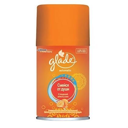 Glade Освежитель воздуха Automatik сменный баллон Сладкий апельсин Смейся от души 269 мл