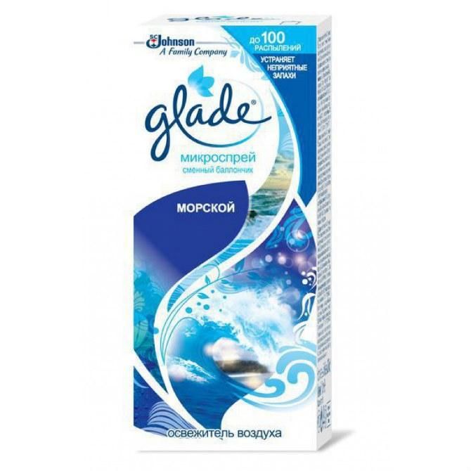 Glade Освежитель воздуха Микроспрей запасной блок Морской 10 мл