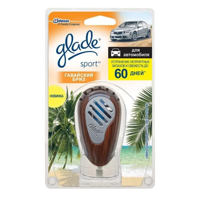 Glade Sport Освежитель воздуха для автомобиля Гавайский бриз 7 мл