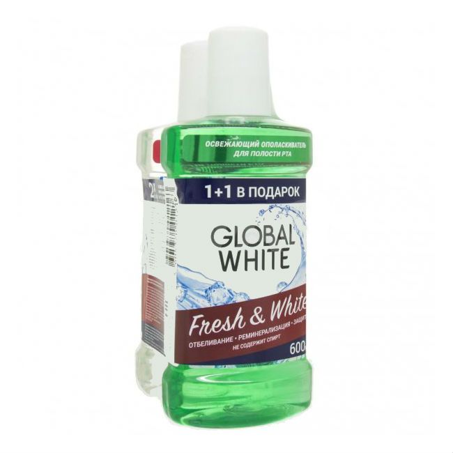 Global White Набор ополаскивателей для рта Fresh &amp; White 2 шт.