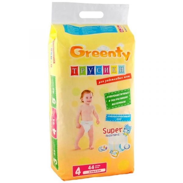 Greenty Подгузники-трусики детские 4 (9-14 кг) 44 шт.