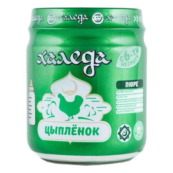 Халеда Пюре из мяса цыплят 6 мес. 90 г Халеда Пюре из мяса цыплят 6 мес. 90 г