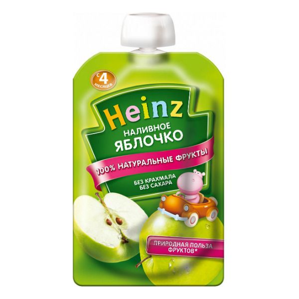 Хайнц (Heinz) Пюре наливное яблочко пауч 4 мес. 100 г Хайнц (Heinz) Пюре наливное яблочко пауч 4 мес. 100 г