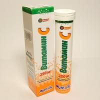 Витамин с таблетки шипучие 250 мг, 20 шт.