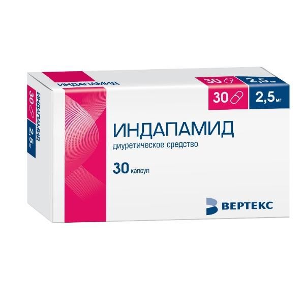 Индапамид 2.5мг капс. х30 (r) Индапамид 2.5мг капс. х30 (r)