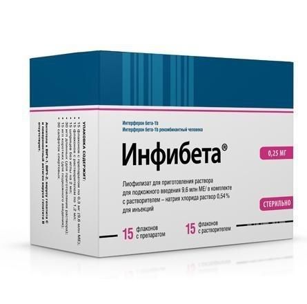 Инфибета лиоф для п/к введения 9600000ме фл раст,шпр,иг,с n5x3 Инфибета лиоф для п/к введения 9600000ме фл раст,шпр,иг,с n5x3