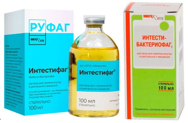 Интестифаг флакон раствор для приема внутрь и ректального введения 100 мл Интестифаг флакон раствор для приема внутрь и ректального введения 100 мл