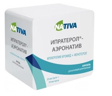 Ипратерол-аэронатив аэрозоль для ингаляций дозированный 20 мкг/доза + 50 мкг/доза баллон аэрозольный 200 доз