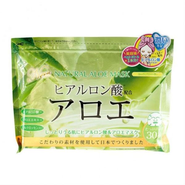 Japan Gals курс натуральных масок для лица с экстрактом алоэ 30 шт.