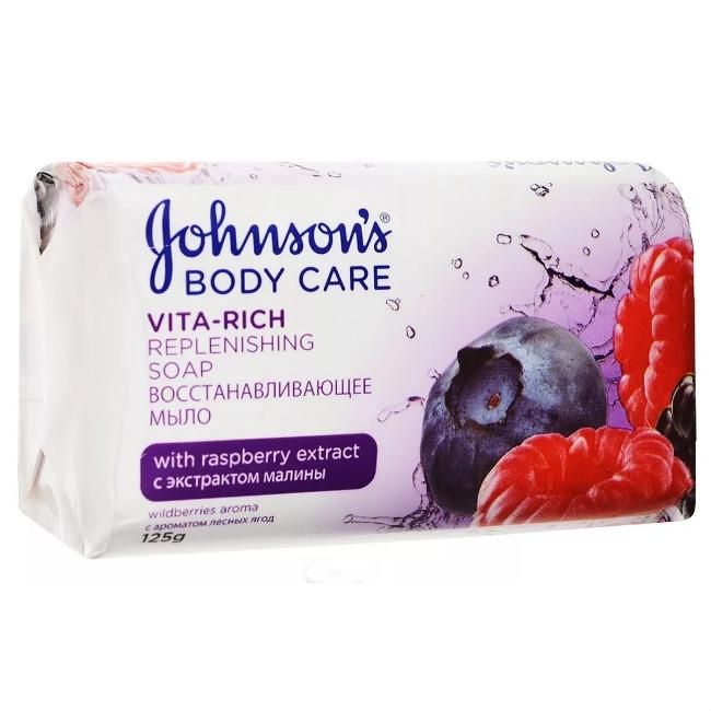 Johnsons Body Care Vita-Rich восстанавливающее мыло с экстрактом малины и лесных ягод 125 г