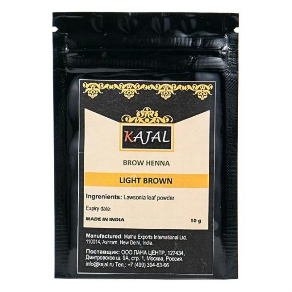 Kajal Хна для бровей и ресниц светло-коричневая 10 г